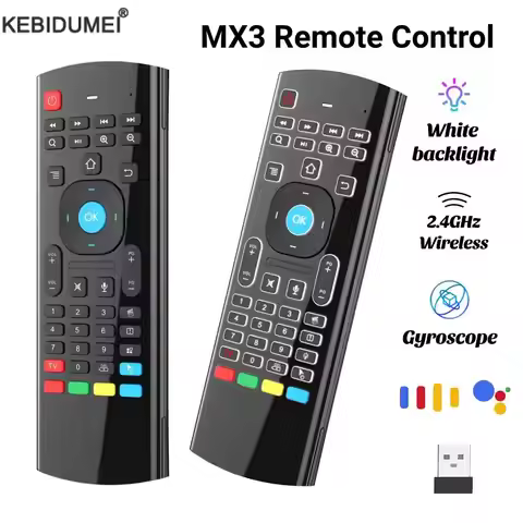 MX3 2.4GHz Air Mouse Wireless Mini Keyboard Backlit Remote Control With Multimedia Keys For Android 