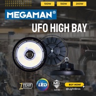 <SIRIM> MEGAMAN 100W 150W 200W UFO LED HIGH BAY LIGHT HEAVY DUTY INDUSTRY HIGH BAY LIGHT