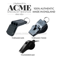 ACME Tornado 635 , T2000, Thunderer 660 Loud Whistle Wisel Siku Pengadil Referee Whistle Rugby Footb