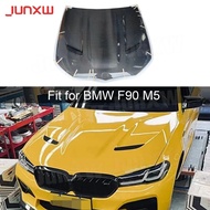 Carbon Fiber Front Engine Hood Vent Cover for BMW 5 Series F90 M5 2018+ FRP Car Engine Bonnet Decora