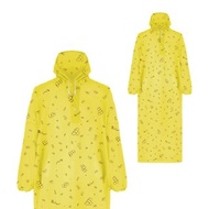 雙龍日系方塊反光安全雨衣超輕套式雨衣 環保太空雨衣(亮麗黃)