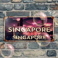 2D Flat - [2D Flat] 2D Flat - [2D Flat], 1pc, 2D Plane, Retro Metal Sign, (12"X6"), Landmark Sign of
