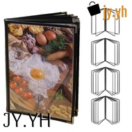 JY.YH 7size Menu Cover Cook Book Transparent Holder 1/2/3/4/6/8/10 Page A4 Size Restaurant