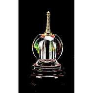 佛教用品 台湾原版大号佛塔纯铜拧扣钟塔11cm舍利塔 K9白水晶 台湾K9白水晶大钟塔舍利塔 加底座14.5cm座