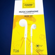Foneng music earphone stereo flat ear