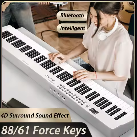 61key Electronic Piano Multifunctional Bluetooth Electric Piano Foldable 88key Electronic Organ Forc