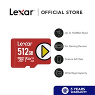 Lexar 512GB Play microSDXC UHS-I Card , C10, U3, V30, A2 (R 150MB/s) Memory Card