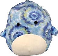 SQUISHMALLOW KellyToys - 12 Inch (30cm) - Luther The Blue Tie Dye Shark - Super Soft Plush Toy Anima