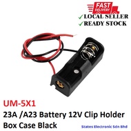 23A /A23 Battery 12V Clip Holder Box Case Black - UM-5X1