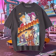 FUTURAMA VINTAGE TEE (OVERSIZE DARK GREY T-SHIRT)