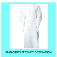 STOK ISOLATION PPE GOWN 45GSM - PPE SUIT APRON PPE - BAJU PPE NON WOVEN