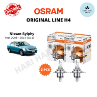 Original OSRAM Original Line H4 Halogen Headlamp Bulb (2pcs) 12V 60/55W H4 Bulb Mentol Depan for Nis