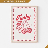 Wall painting, Disco Ball Cherry Print Funky Y2K Wall Art (Digital Download) 1
