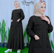 purnama dress bahan crinkle premium / dress import wanita kekinian korea  / dress gamis wanita kekin