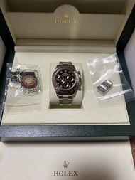 ROLEX 勞力士迪通拿白金8P鑲鑽純金116509