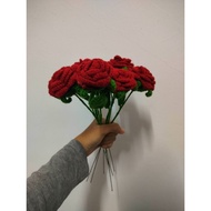 Rose Crochet, Handmade Flower, Flower Crochet, Knitting Rose