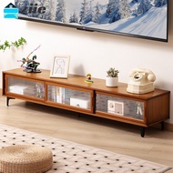 TV Console Simple TV Cabinet Modern Coffee Table And Cabinet Combination Small Unit Living Room Solid Wood Telescopic Light Luxury Floor
