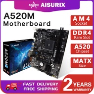 AISURIX A520M Motherboard A520M-A Mobo Support Socket AM4 DDR4 M.2 NVME SATA