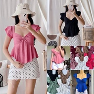 BARBARA RIBBON Ruffled Top Hot Selling