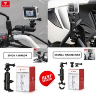 Motowolf Breket Gopro Rear View Handlebar Insta 360 Action Cam