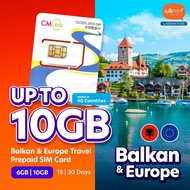 Hello1010 Balkan & Europe (6GB/10GB) Travel Prepaid Sim Card
