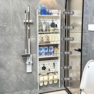 Stock Rear Narrow Ultra-Thin Multi-Layer Rack Bathroom Rack Board Floor-to-ceiling Storage Door Toil