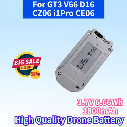 Newest 3.7V 6.66Wh 1800mAh Battery for GT3 V66 D16 CZ06 i1Pro CE06 High Capacity Long Lasting Power 