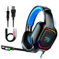 Gaming Headset Headphone RGB LED headfon with mic Microphone haedphone hedset henset hedphone earfon