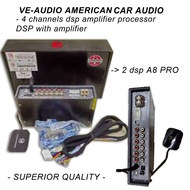 ve-audio  american 4 channels dsp amplifier processor DSP with amplifier ( 2 dsp A8 PRO)