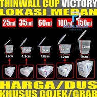 TERBARU Thinwall Cup 25ml 35ml 60ml 100ml 150ml Bulat Cup Sambel Gjk