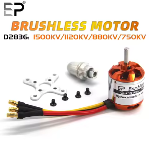 RC Motor D2836 2836 750KV 880KV 1100KV 1500KV Brushless Motor 4S Lipo 4mm Shaft Diameter Suitable fo