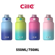 Cille 316SS Stainless Steel Vacuum Flask Thermoses Water Bottle With Adjustable Straw XB-23125-550/7