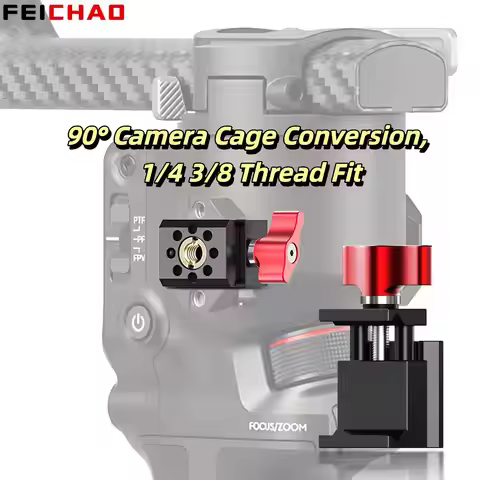 90 Degree NATO Rail Adapter Quick Release Clamp 1/4 3/8 ARRI for Camera Cage Side Handle Monitor Mou