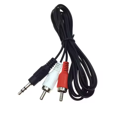 1.5M 3.5mm Jack to 2 RCA Audio Cables Stereo 3.5 mm Male to 2RCA Male Coaxial Aux Cable For TV Sound