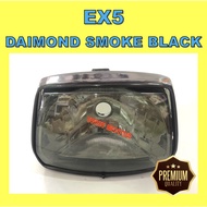 EX5 HEAD LAMP DIAMOND SMOKE BLACK EX5 HEAD LIGHT DIAMOND BLACK BK EX5 HEAD LAMP TINTED SMOKE EX5 FRO