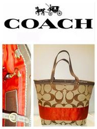 COACH 牛皮C Logo 肩背包 水餃包 托特包10124側背包 手提 名牌精品包 二手真品 有LV Gucci