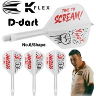 TARGET K FLEX DARTS FLIGHT-【No.6】SHAPE SCREAM (AKITO YAMAGATA) Dart Flights and Shafts 3Pcs/Pack