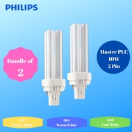(Bundle of 2) Philips Master PL-C 10W 2 Pin (Available in Warm White (827) / Cool White (840) / Cool