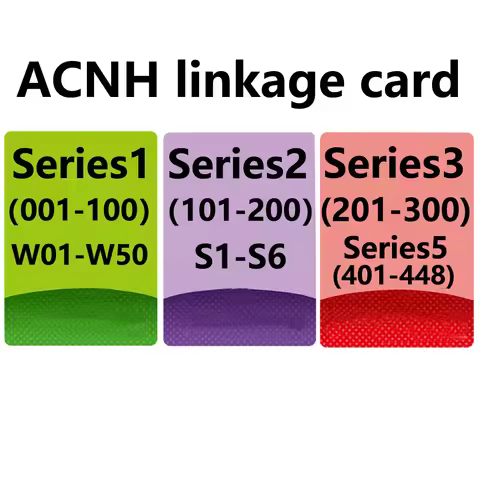 001 to 448 ACNH linkage card Sanrio card S1 to S6 Work for NS Switch NTAG215 NFC Printing animal Car