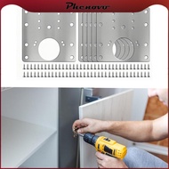 [Phenovo] 6x Cabinet Hinge Repair Plate Door Hinge Repair Kit for Locker Door Drawer