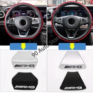 Modified AMG Car Steering Wheel Sticker Auto Metal Emblem Badge Decal for Mercedes Benz W203 W204 W2