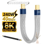 BANNRIEDSG9895Y Flexible USB4.0 Cable, 8K 60HZ 40Gbps USB C to Type C Cord, Professional Short PD 24