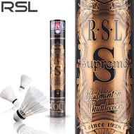 RSL Superme Gold Badminton Shuttlecock Durable Goose Feathers BWF Approved Competition Ball High End