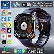 New Video Call WiFi 5G Original Smart Watch 32GB Memory Social App GPS Google Maps AMOLED 2100mAh Ba