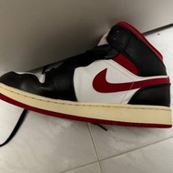Nike Air Jordan 1 AJ1 Mid GS White Black Red