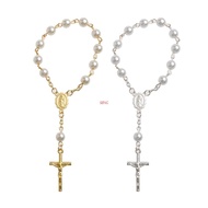 seng Baptism Rosary Beads Acrylic Ivory Color Finger Baptism Rosaries Faux Pearls