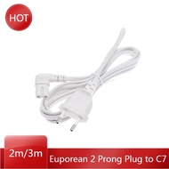 ly EU Euporean 2 Prong Plug to IEC320 C7 Figure 8 Angle Adapter Power Extension Cable Cord for Samsu