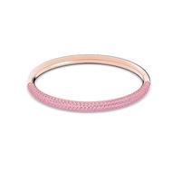 Women's Pink Stone Bangle with Rose Gold Tone Crystal Bangle
