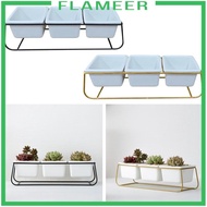 [Flameer] Indoor Plant Pot Plant Stand Ceramic Planters Container for Desktop Home Garden