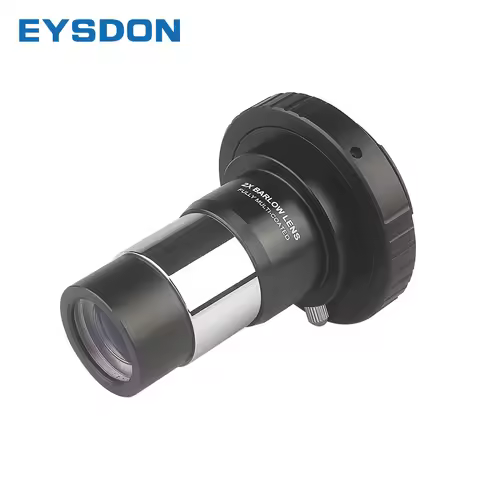 EYSDON 1.25" 2x Barlow Lens Fully Multi-Coated Metal with M42x0.75 Thread Camera T Ring Connect Inte